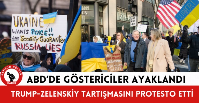 ABD'de göstericiler Trump ile Zelenskiy arasındaki tartışmayı protesto etti