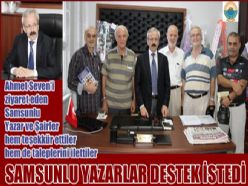 SAMSUNLU YAZARLARDAN MESLEKTAŞ ZİYARETİ