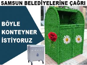 Samsun Belediyelerine çöp konteynerine kafesli çözüm talebi