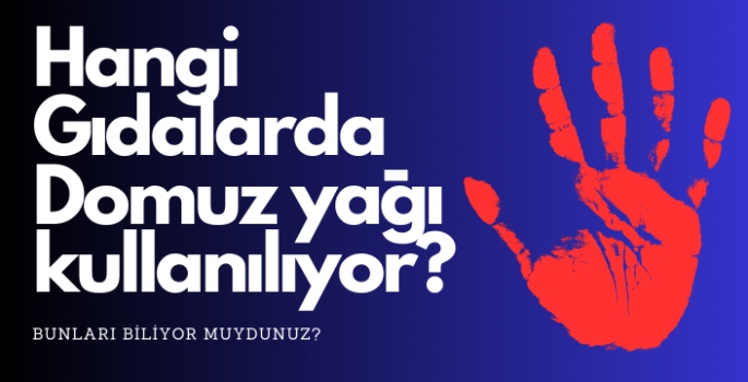 Hangi gıda maddesinde domuz yağı kullanılıyor?