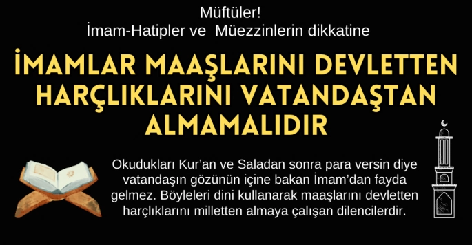 Müftüler! İmam-Hatipler ve Müezzinlerin dikkatine