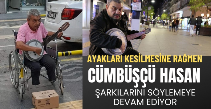 Samsunlu Cümbüşçü Hasan Yarar her şeye rağmen şarkılarını söylüyor