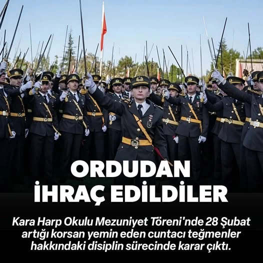 Teğmenlere yol göründü ihraç edildiler