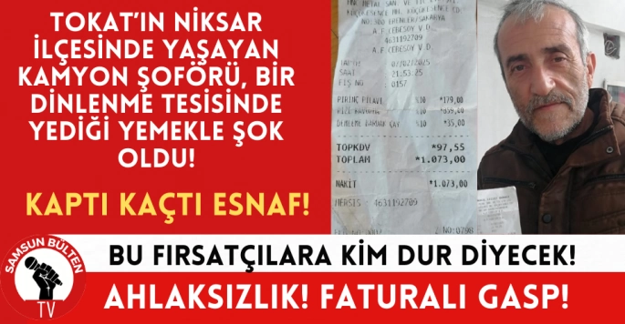 Yemeğin ücreti mi yoksa faturalı kaptıkaçtı mı?